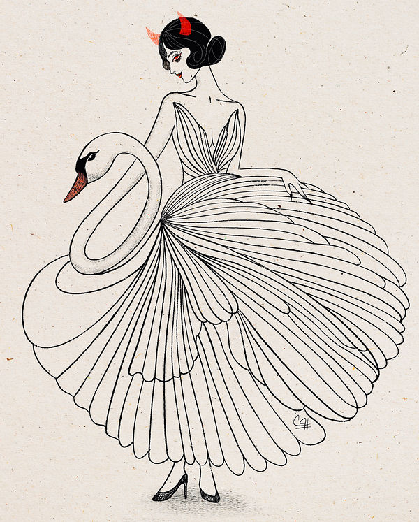 My Swan Soirée Costume, fashion & costume by Pooneh Nik