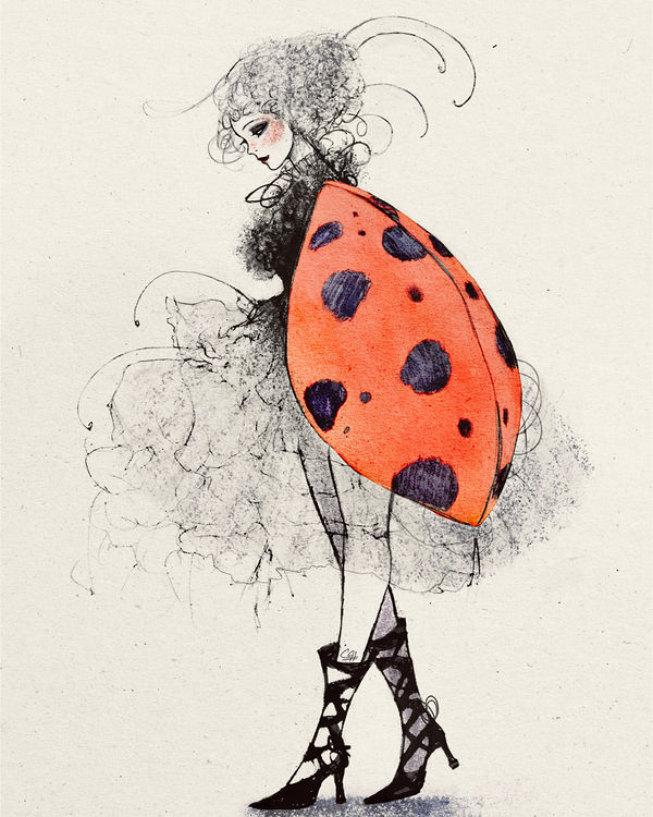 The Lady of Dots, fashion & costume by Pooneh Nik