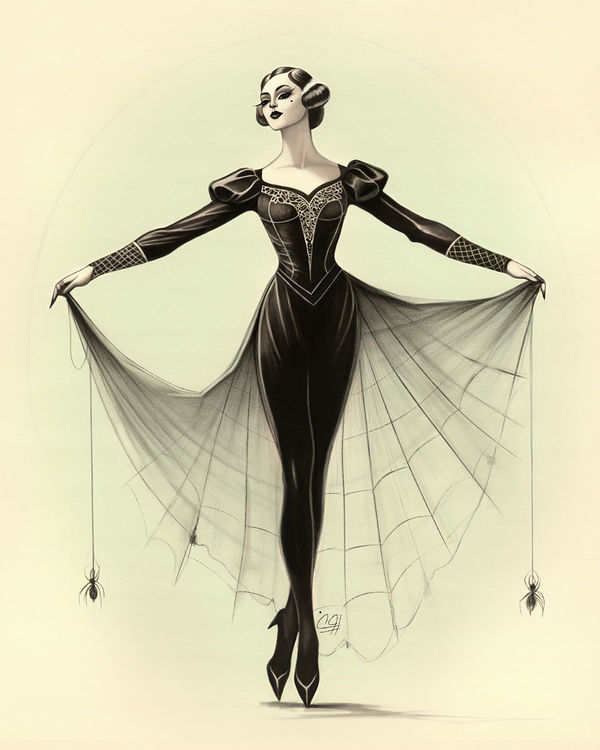 Drawn to the dark allure, gothic & dark whimsy by Pooneh Nik