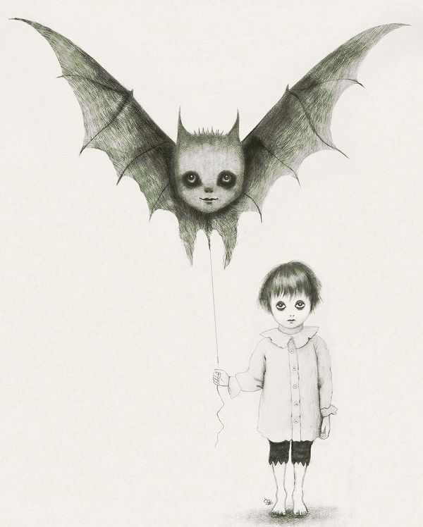 Fav Fangy Friend, gothic & dark whimsy by Pooneh Nik
