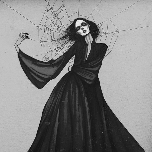 Webbed in mystery, gothic & dark whimsy by Pooneh Nik