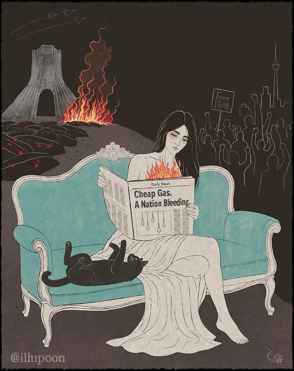 Burning Inside, iran revolution 2026 by Pooneh Nik