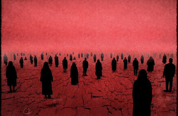 The red plain, iran revolution 2026 by Pooneh Nik