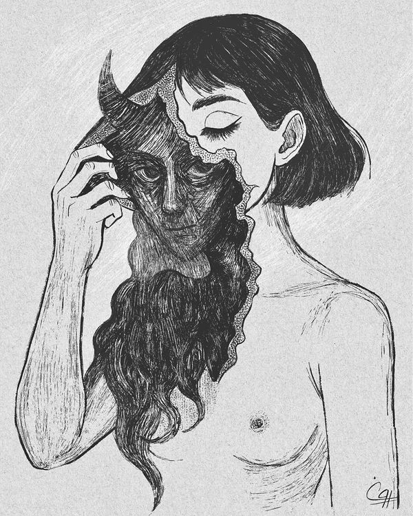A Gentle Undoing, masks & duality by Pooneh Nik