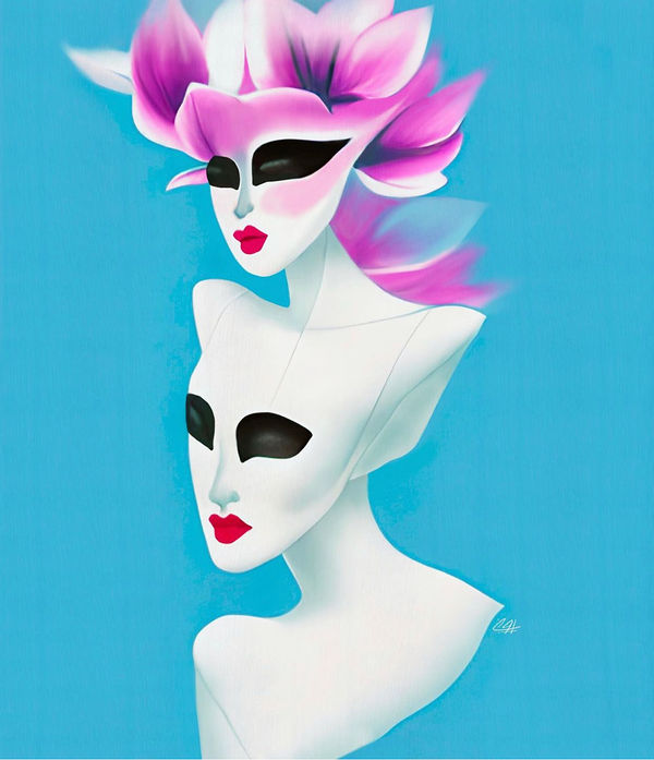 Florasion, masks & duality by Pooneh Nik