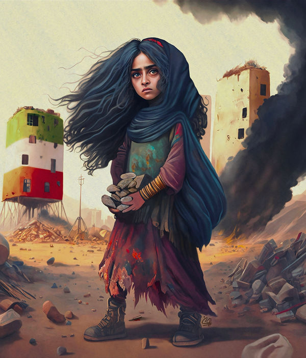 For the Bloody Fridays of Zahedan, woman, life, freedom (2022–23) by Pooneh Nik