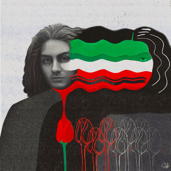 Mehrshad Shahidi, woman, life, freedom (2022–23) by Pooneh Nik