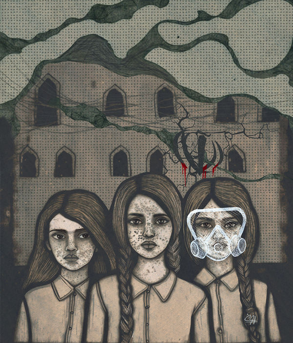 We can’t breathe, woman, life, freedom (2022–23) by Pooneh Nik