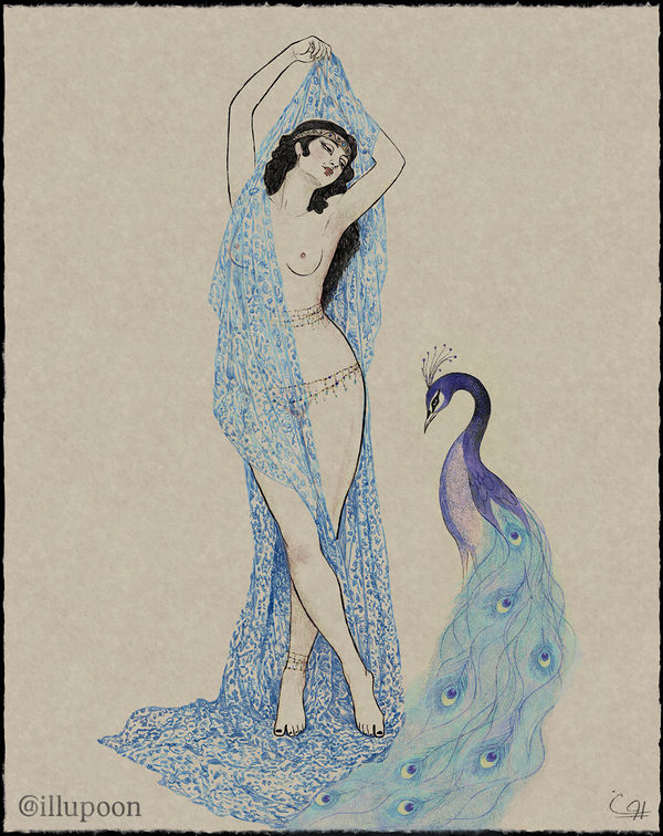 Peacock Belle, women & nature by Pooneh Nik